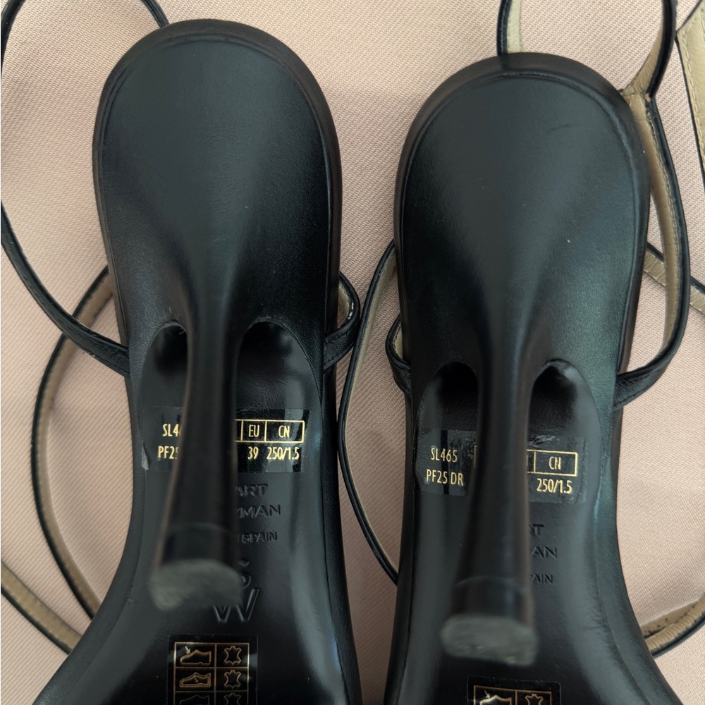 Stuart Weitzman Black Strappy Heels‎ - Picture 5 of 14